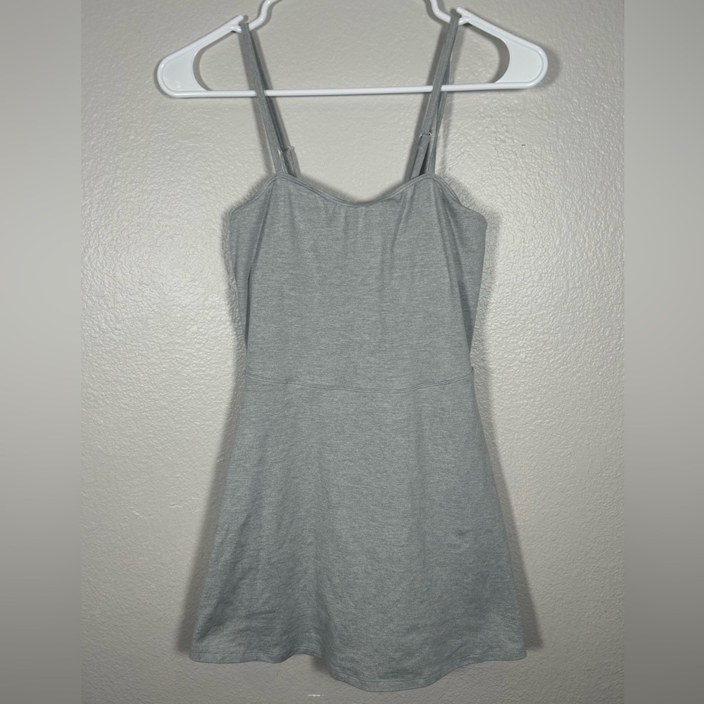 Alo Yoga Courtside Tennis Dress Heather Gray Alosoft Fit Flare Small S - Picture 4 of 10
